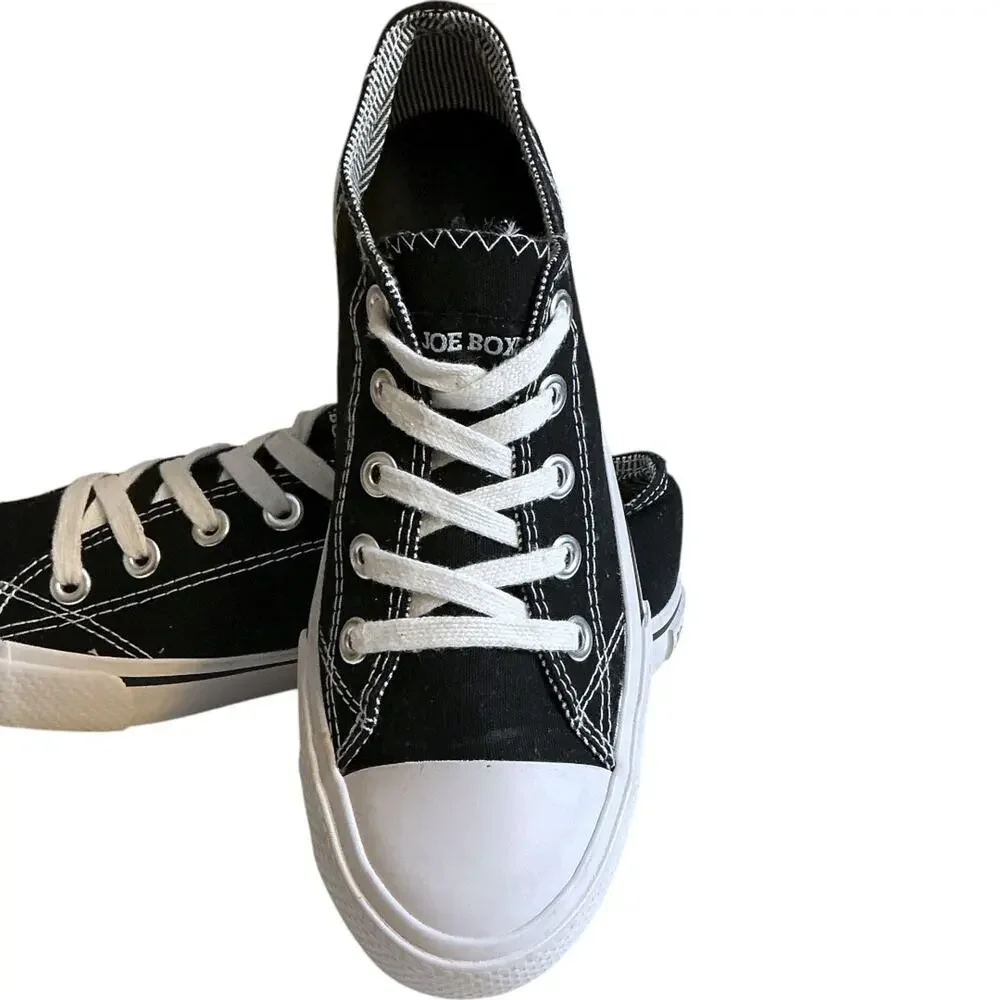 Joe Boxer Women's Black White Stella‎ Casual Sneakers Size 7M